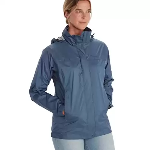 MARMOT Women's PreCip ECO Jacket | Lightweight, Waterproof Jacket for Women, Ideal for Hiking, Jogging, and Camping, 100% Recycled, Storm, X-Small